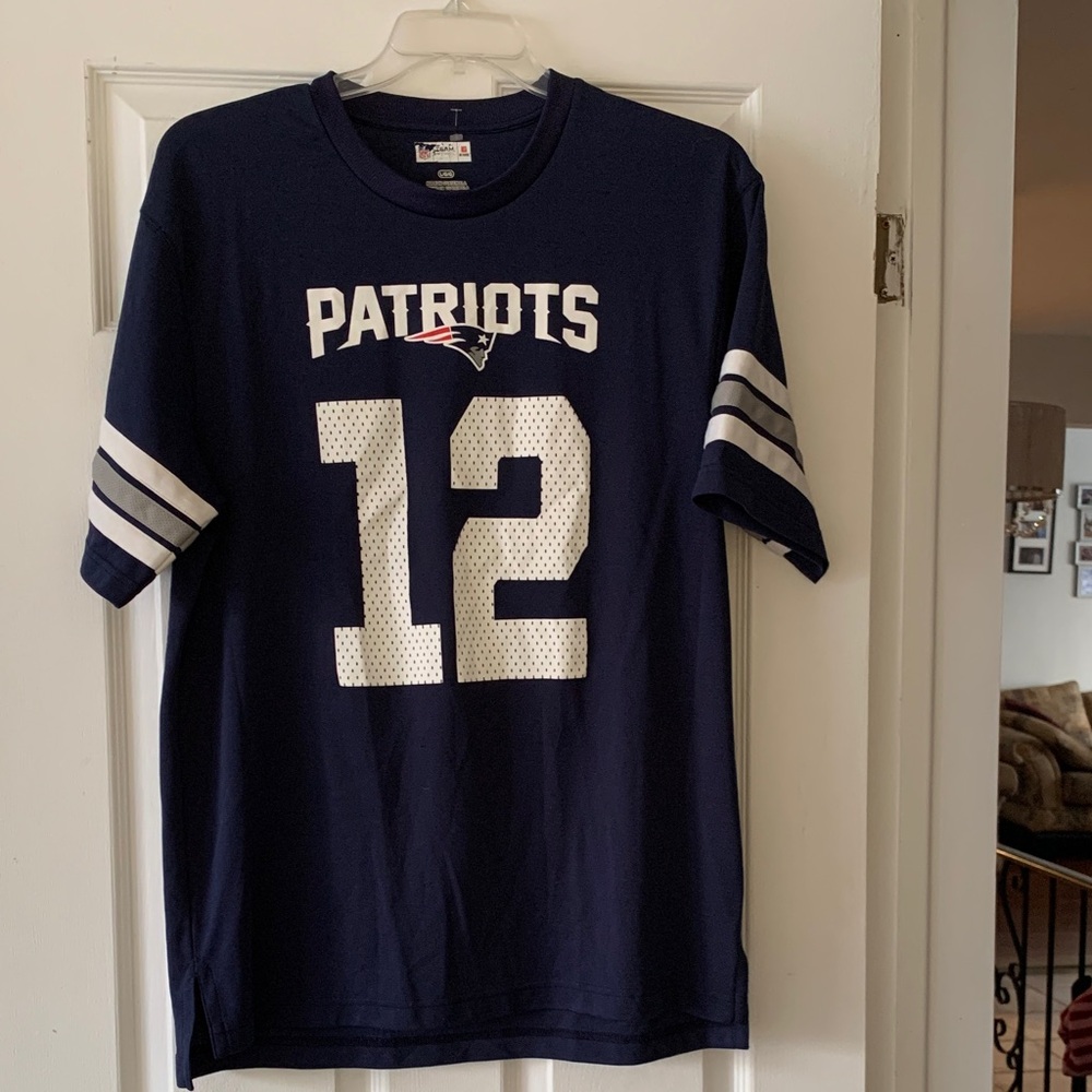 NFL New England Patriots Tom Brady Navy Blue T-Shirt size Large